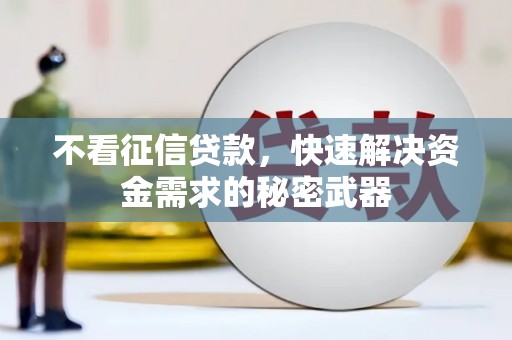 秀洲不看征信贷款，快速解决资金需求的秘密武器