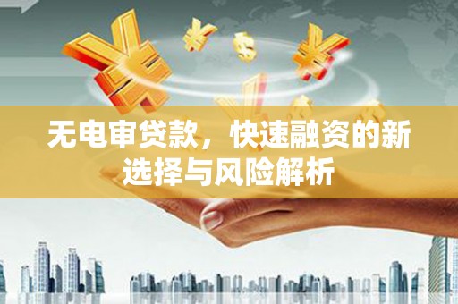 秀洲无电审贷款，快速融资的新选择与风险解析