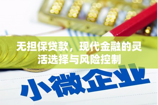秀洲无担保贷款，现代金融的灵活选择与风险控制