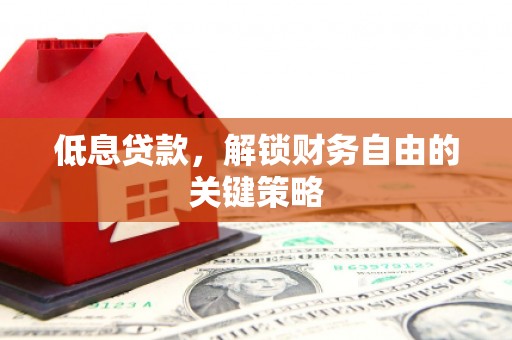 秀洲低息贷款，解锁财务自由的关键策略