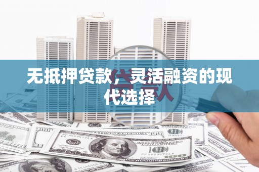 秀洲无抵押贷款，灵活融资的现代选择