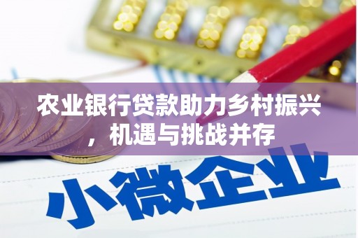 秀洲农业银行贷款助力乡村振兴，机遇与挑战并存