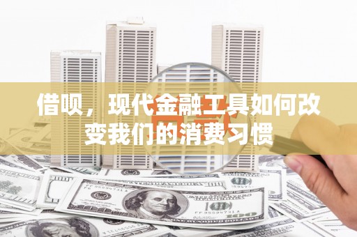 秀洲借呗，现代金融工具如何改变我们的消费习惯