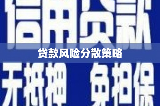 秀洲贷款风险分散策略