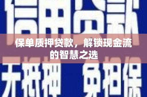秀洲保单质押贷款，解锁现金流的智慧之选