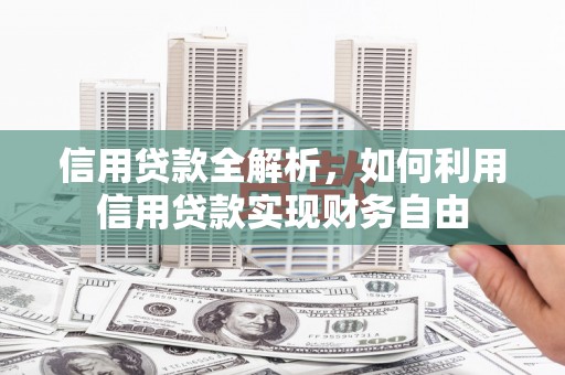 秀洲信用贷款全解析，如何利用信用贷款实现财务自由